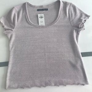 Light pink , short sleeve crop top